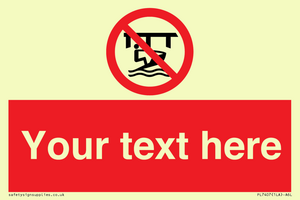 Custom Do not use watercraft in the vicinity of piers